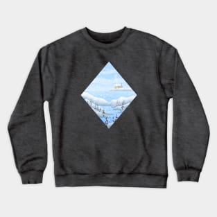 Remote house in winter surrounded Crewneck Sweatshirt